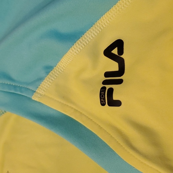 FILA Sport Athletic Top Long Line XS V Neck Y2K - Picture 3 of 5